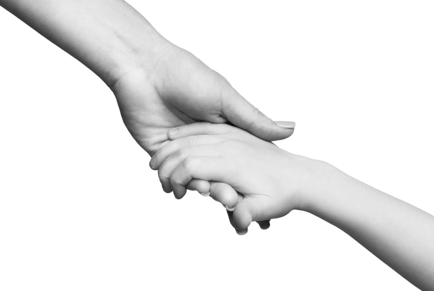 mother caring about child holding his small hand o BFLVR42